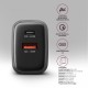 Зарядное устройство AXAGON 1xUSB-C PD67W + 1xUSB QC4+ PPS display gray (ACU-PQ67D)