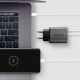 Зарядное устройство AXAGON 1xUSB-C PD67W + 1xUSB QC4+ PPS display gray (ACU-PQ67D)
