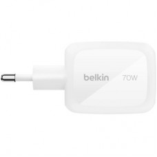 Зарядное устройство Belkin 2xUSB-C + 1xUSB PD70W PPS GaN white (WCH018HQWH) - Фото