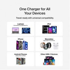 Зарядное устройство Belkin 2xUSB-C + 1xUSB PD70W PPS GaN white (WCH018HQWH) - Фото