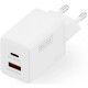 Зарядний пристрій Digitus 1xUSB-C + 1xUSB PD45W GaN white (DA-10302)