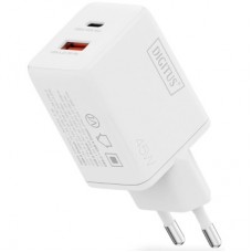 Зарядний пристрій Digitus 1xUSB-C + 1xUSB PD45W GaN white (DA-10302) - Фото