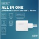 Зарядний пристрій Digitus 1xUSB-C + 1xUSB PD45W GaN white (DA-10302) Зарядний пристрій Digitus 1xUSB-C + 1xUSB PD45W GaN white (DA-10302)