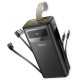 Батарея универсальная HOCO 30000mAh Plentiful 22.5W, built-in cables, LED, Black (DB58 / 715030)