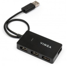 Концентратор Vinga USB2.0 to 4*USB2.0 HUB (VHA2A4N) - Фото