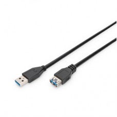 Дата кабель USB 3.0 AM/AF 3.0m black Digitus (AK-300203-030-S)