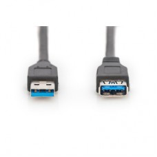 Дата кабель USB 3.0 AM/AF 3.0m black Digitus (AK-300203-030-S) - Фото