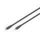 Дата кабель USB-C to USB-C 0.5m USB4 2.0 80G 240W 16K silicone black Digitus (AK-300350-005-S)