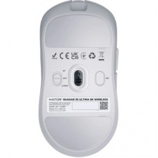 Мышка Hator Quasar 3S Ultima 8K Wireless/Bluetooth/USB White (HTM661) - Фото
