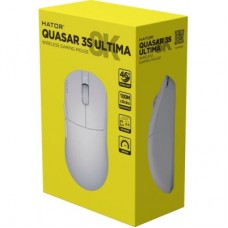 Мышка Hator Quasar 3S Ultima 8K Wireless/Bluetooth/USB White (HTM661) - Фото