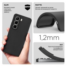 Чохол для мобільного телефона Armorstandart Matte Slim Fit Infinix Hot 50 4G Camera cover Black (ARM80957) - Фото