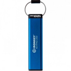 USB флеш накопитель Kingston 128GB IronKey Keypad 200 Type-C Encrypted Blue USB 3.2 (IKKP200C/128GB)