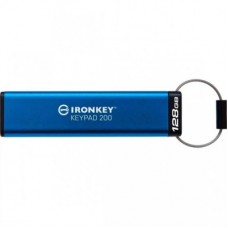 USB флеш накопитель Kingston 128GB IronKey Keypad 200 Type-C Encrypted Blue USB 3.2 (IKKP200C/128GB) USB флеш накопитель Kingston 128GB IronKey Keypad 200 Type-C Encrypted Blue USB 3.2 (IKKP200C/128GB) - Фото