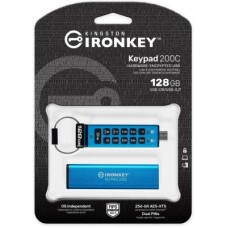 USB флеш накопитель Kingston 128GB IronKey Keypad 200 Type-C Encrypted Blue USB 3.2 (IKKP200C/128GB) USB флеш накопитель Kingston 128GB IronKey Keypad 200 Type-C Encrypted Blue USB 3.2 (IKKP200C/128GB) - Фото
