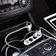 Зарядний пристрій HOCO 2xUSB 10.5 W + 3x car socket silver (6957531050896)