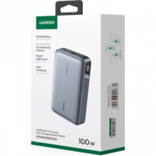 Батарея універсальна Ugreen 20000 mAh 100 W PD, QC, USB-A, 2xUSB-C Grey (PB720) (25188) - Фото
