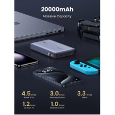 Батарея універсальна Ugreen 20000 mAh 100 W PD, QC, USB-A, 2xUSB-C Grey (PB720) (25188) - Фото