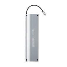 Концентратор 2E USB-C 10-in-1 3xUSB + 2xUSB-C + 2xHDMI + VGA + 3.5mm + microSD/SD + 1xRJ45 0.15m gray (2E-W2703) - Фото