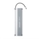 Концентратор 2E USB-C 10-in-1 3xUSB + 2xUSB-C + 2xHDMI + VGA + 3.5mm + microSD/SD + 1xRJ45 0.15m gray (2E-W2703)