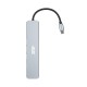 Концентратор 2E USB-C 8-in-1 1xUSB 2.0 + 1xUSB 3.0 + 2xUSB-C PD + HDMI + microSD/SD + 1xRJ45 0.13m gray (2E-W2681)