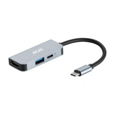 Концентратор 2E USB-C 4-in-1 1xUSB 3.0 + 1xUSB-C PD + HDMI 0.14m gray (2E-W2680) - Фото