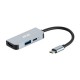 Концентратор 2E USB-C 4-in-1 1xUSB 3.0 + 1xUSB-C PD + HDMI 0.14m gray (2E-W2680)