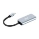 Концентратор 2E USB-C 4-in-1 1xUSB 3.0 + 1xUSB-C PD + HDMI 0.14m gray (2E-W2680)