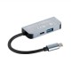 Концентратор 2E USB-C 4-in-1 1xUSB 3.0 + 1xUSB-C PD + HDMI 0.14m gray (2E-W2680)