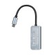 Концентратор 2E USB-C 4-in-1 1xUSB 3.0 + 1xUSB-C PD + HDMI 0.14m gray (2E-W2680)