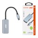 Концентратор 2E USB-C 4-in-1 1xUSB 3.0 + 1xUSB-C PD + HDMI 0.14m gray (2E-W2680)