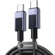Дата кабель USB-C to USB-C 1.0m 240W 480Mbps black Ugreen (45067)