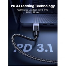 Дата кабель USB-C to USB-C 1.0m 240W 480Mbps black Ugreen (45067) - Фото