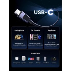 Дата кабель USB-C to USB-C 1.0m 240W 480Mbps black Ugreen (45067) - Фото