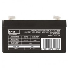 Батарея к ИБП EMOS B9651 AGM 6V 1.3Ah fast 4,7mm (B9651) - Фото