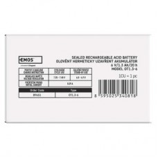 Батарея к ИБП EMOS B9651 AGM 6V 1.3Ah fast 4,7mm (B9651) - Фото