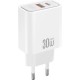 Зарядное устройство XO 1xUSB 22.5W + 1xUSB-C PD30W white (CE42.white) Зарядное устройство XO 1xUSB 22.5W + 1xUSB-C PD30W white (CE42.white)