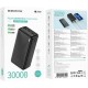 Батарея універсальна BOROFONE 30000mAh BJ56B Graceful 22.5W+PD20W Black (6941991116445)