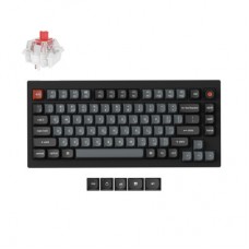 Клавіатура Keychron V1 8K Keychron Super Red Switch RGB USB UA Black (V1W-D1-UA) - Фото