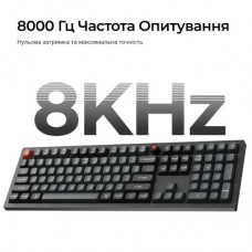 Клавіатура Keychron V6 8K Keychron Super Red Switch RGB USB UA Black (V6W-D1-UA) - Фото