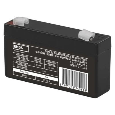 Батарея к ИБП EMOS B9651 AGM 6V 1.3Ah fast 4,7mm (B9651)
