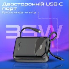 Батарея універсальна Promate 20000 mAh PD/35W (powerpod-20.black) - Фото