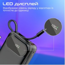 Батарея універсальна Promate 20000 mAh PD/35W (powerpod-20.black) - Фото