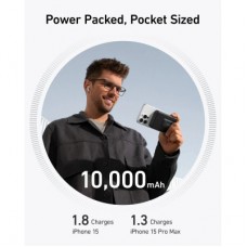 Батарея універсальна Anker 10000 mAh MagGo Qi2/15W + USB-C PD 27 W Black (A1654G11) - Фото