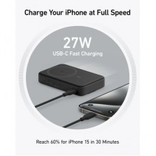 Батарея універсальна Anker 10000 mAh MagGo Qi2/15W + USB-C PD 27 W Black (A1654G11) - Фото