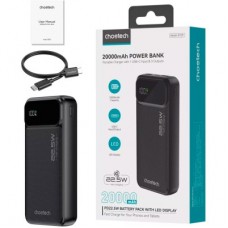 Батарея универсальная Choetech 20000mAh, PD/22.5W, QC/3.0, AFC Samsung, LED (B729) - Фото