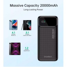 Батарея универсальная Choetech 20000mAh, PD/22.5W, QC/3.0, AFC Samsung, LED (B729) - Фото