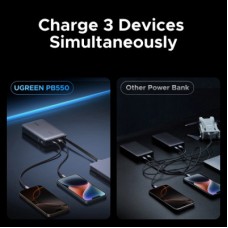 Батарея універсальна Ugreen 20000 mAh 67W Cable Space gray (U_55996B) - Фото