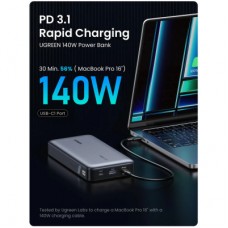 Батарея універсальна Ugreen 25000 mAh 145W Fast Charging Space Gray (U_90597A) - Фото