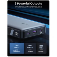 Батарея універсальна Ugreen 25000 mAh 145W Fast Charging Space Gray (U_90597A) - Фото