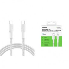 Дата кабель USB-C to USB-C 2.0m 240W white Belkin (CAB025HQ2MWH) - Фото